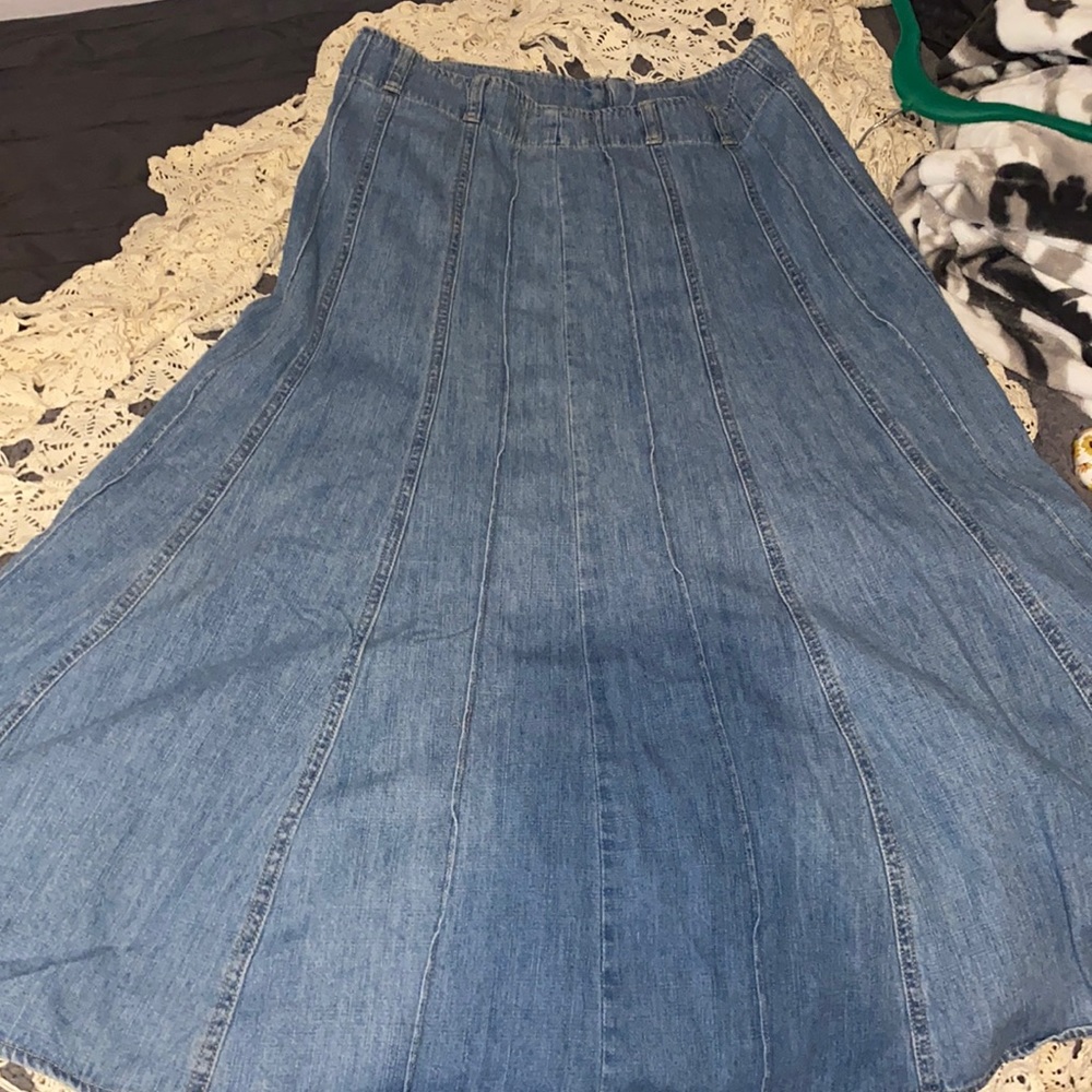 Faded Glory maxi jean skirt